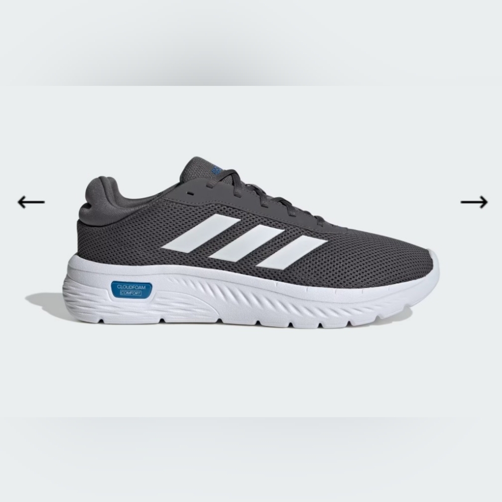 Adidas Gray and White Sneakers